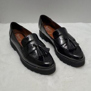 Franco Sarto Black Patent Loafers 9M